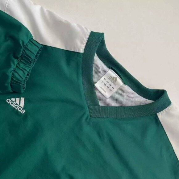 adidas Other - Adidas Men's Green White Mesh Lined Windbreaker w/ Side Zip XL